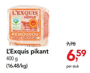 Promoties L`exquis pikant - L' Exquis - Geldig van 09/10/2019 tot 22/10/2019 bij Makro