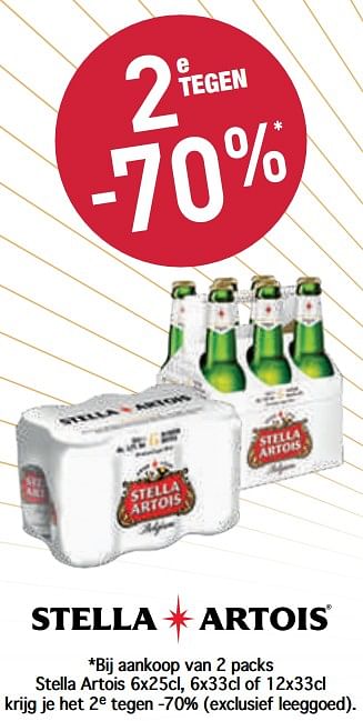 Promoties 2e tegen -70% - Stella Artois - Geldig van 09/10/2019 tot 22/10/2019 bij Makro
