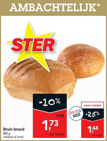 Promoties Bruin brood - Huismerk - Makro - Geldig van 09/10/2019 tot 22/10/2019 bij Makro