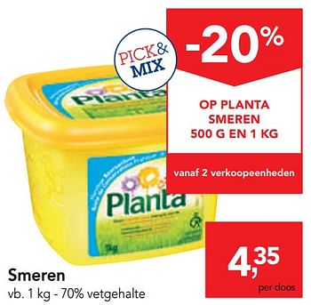 Promoties Smeren 70% vetgehalte - Planta - Geldig van 09/10/2019 tot 22/10/2019 bij Makro
