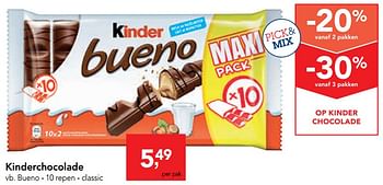 Promoties Kinderchocolade - Kinder - Geldig van 09/10/2019 tot 22/10/2019 bij Makro