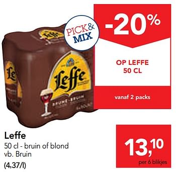 Promoties Leffe bruin - Leffe - Geldig van 09/10/2019 tot 22/10/2019 bij Makro
