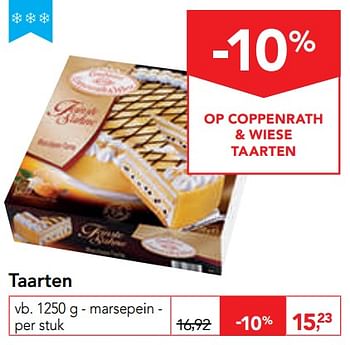 Promoties Taarten marsepein - Coppenrath & Wiese - Geldig van 09/10/2019 tot 22/10/2019 bij Makro