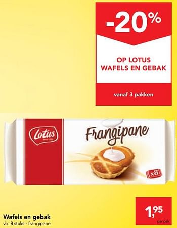 Promotions Wafels en gebak frangipane - Lotus Bakeries - Valide de 09/10/2019 à 22/10/2019 chez Makro