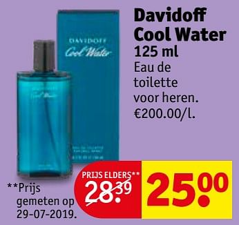 Promoties Davidoff cool water - Davidoff - Geldig van 08/10/2019 tot 20/10/2019 bij Kruidvat