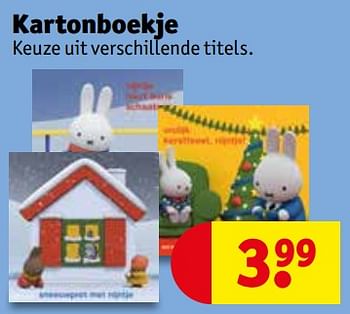 Promoties Kartonboekje - Nijntje - Geldig van 08/10/2019 tot 20/10/2019 bij Kruidvat