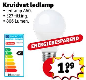 Promoties Kruidvat ledlamp - Huismerk - Kruidvat - Geldig van 08/10/2019 tot 20/10/2019 bij Kruidvat