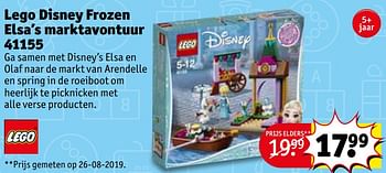 Promotions Lego disney frozen elsa`s marktavontuur 41155 - Lego - Valide de 08/10/2019 à 20/10/2019 chez Kruidvat