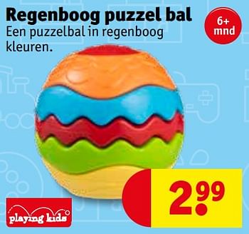 Promoties Regenboog puzzel bal - Huismerk - Kruidvat - Geldig van 08/10/2019 tot 20/10/2019 bij Kruidvat