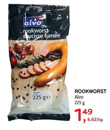 Promoties Rookworst - Huismerk - Alvo - Geldig van 09/10/2019 tot 22/10/2019 bij Alvo