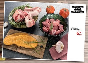 Promoties Varkensvleesribben - Huismerk - Alvo - Geldig van 09/10/2019 tot 15/10/2019 bij Alvo
