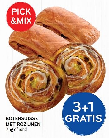 Promoties Botersuisse met rozijnen 3+1 gratis - Huismerk - Alvo - Geldig van 09/10/2019 tot 22/10/2019 bij Alvo