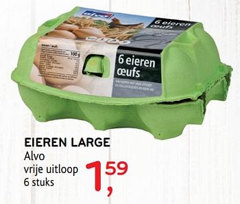 Promoties Eieren large - Huismerk - Alvo - Geldig van 09/10/2019 tot 22/10/2019 bij Alvo