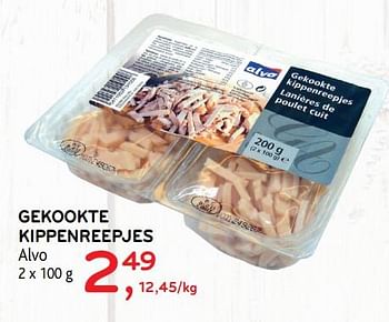 Promoties Gekookte kippenreepjes - Huismerk - Alvo - Geldig van 09/10/2019 tot 22/10/2019 bij Alvo