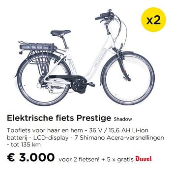Promotions Elektrische fiets prestige shadow - Prestige - Valide de 01/10/2019 à 30/10/2019 chez Molecule