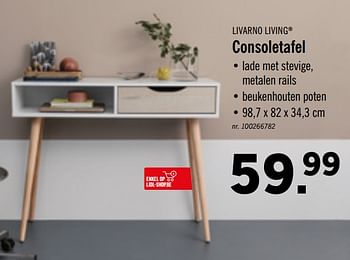 Promotions Consoletafel - Livarno Living - Valide de 14/10/2019 à 19/10/2019 chez Lidl