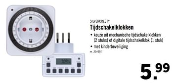 Promoties Silvercrest tijdschakelklokken - SilverCrest - Geldig van 14/10/2019 tot 19/10/2019 bij Lidl