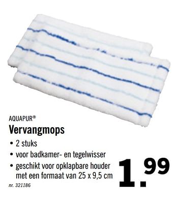 Promoties Vervangmops - AquaPur - Geldig van 14/10/2019 tot 19/10/2019 bij Lidl