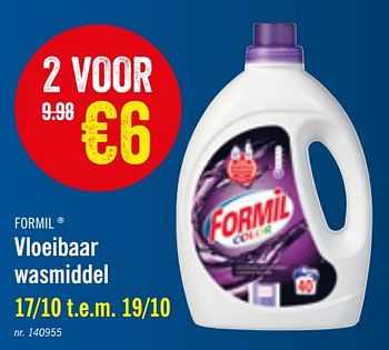 Promoties Vloeibaar wasmiddel - Formil - Geldig van 14/10/2019 tot 19/10/2019 bij Lidl
