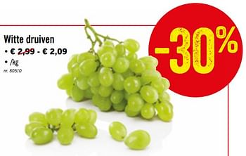 Promoties Witte druiven - Huismerk - Lidl - Geldig van 14/10/2019 tot 19/10/2019 bij Lidl