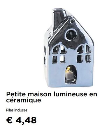 Promotions Petite maison lumineuse en céramique - Produit maison - Molecule - Valide de 01/10/2019 à 30/10/2019 chez Molecule