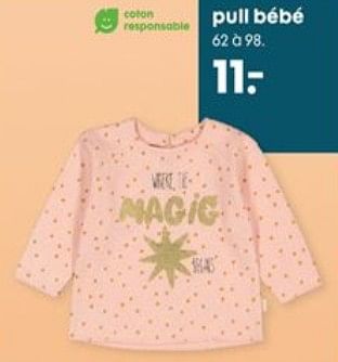 Promotions Pull bébé - Produit maison - Hema - Valide de 02/10/2019 à 15/10/2019 chez Hema