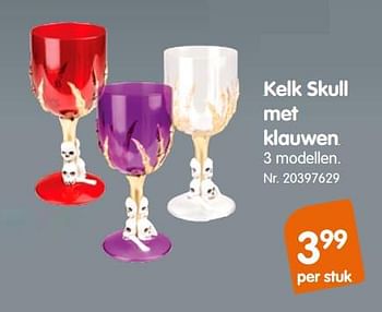 Promoties Kelk skull met klauwen - Huismerk - Fun - Geldig van 04/10/2019 tot 29/10/2019 bij Fun