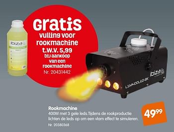 Promoties Rookmachine - Huismerk - Fun - Geldig van 04/10/2019 tot 29/10/2019 bij Fun