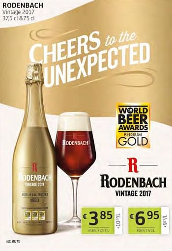 Promoties Rodenbach vintage 2017 - Rodenbach - Geldig van 04/10/2019 tot 17/10/2019 bij BelBev