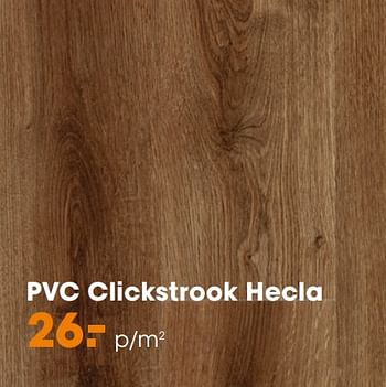 Promotions Pvc clickstrook hecla - Produit maison - Kwantum - Valide de 14/10/2019 à 27/10/2019 chez Kwantum