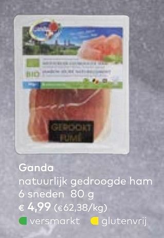 Promoties Ganda natuurlijk gedroogde ham - Ganda - Geldig van 02/10/2019 tot 05/11/2019 bij Bioplanet