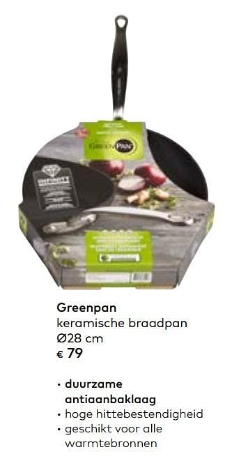 Promoties Greenpan keramische braadpan - Greenpan - Geldig van 02/10/2019 tot 05/11/2019 bij Bioplanet