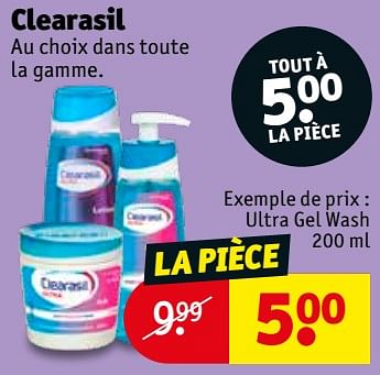 Promotions Clearasil ultra gel wash - Clearasil  - Valide de 08/10/2019 à 20/10/2019 chez Kruidvat