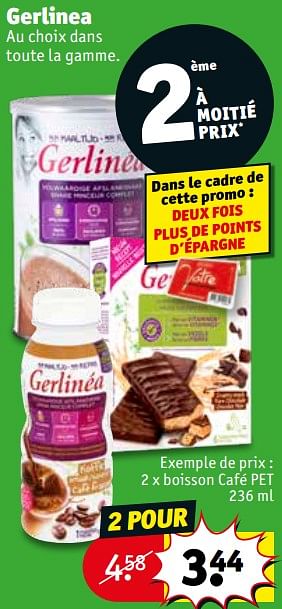 Promotions Gerlinea boisson café pet - Gerlinéa - Valide de 08/10/2019 à 20/10/2019 chez Kruidvat