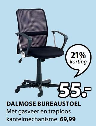 Promoties Dalmose bureaustoel - Huismerk - Jysk - Geldig van 07/10/2019 tot 20/10/2019 bij Jysk