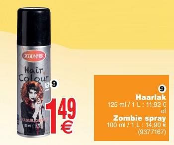 Promoties Haarlak of zombie spray - Huismerk - Cora - Geldig van 08/10/2019 tot 21/10/2019 bij Cora