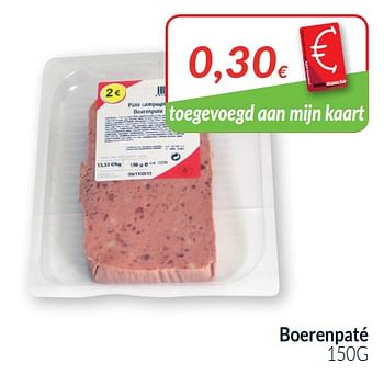 Promoties Boerenpaté - Huismerk - Intermarche - Geldig van 01/10/2019 tot 31/10/2019 bij Intermarche