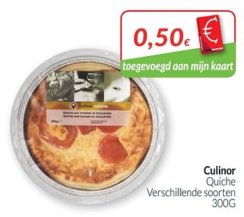 Promoties Culinor quiche - Culinor - Geldig van 01/10/2019 tot 31/10/2019 bij Intermarche