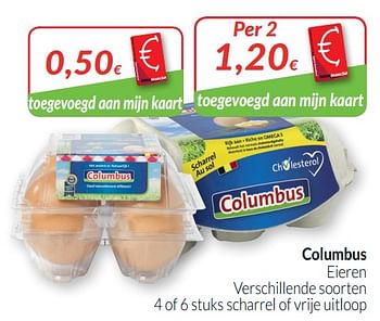 Promoties Columbus eieren - Columbus - Geldig van 01/10/2019 tot 31/10/2019 bij Intermarche