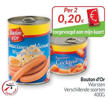 Promoties Bouton d`or worsten - Bouton D'Or - Geldig van 01/10/2019 tot 31/10/2019 bij Intermarche