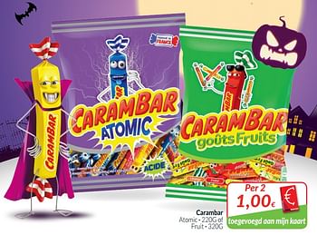 Promoties Carambar atomic of fruit - Carambar - Geldig van 01/10/2019 tot 31/10/2019 bij Intermarche