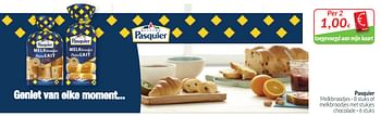 Promoties Pasquier melkbroodjes of melkbroodjes met stukjes chocolade - Brioche pasquier - Geldig van 01/10/2019 tot 31/10/2019 bij Intermarche