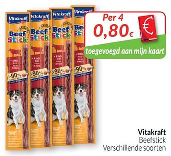 Promoties Vitakraft beefstick - Vitakraft - Geldig van 01/10/2019 tot 31/10/2019 bij Intermarche