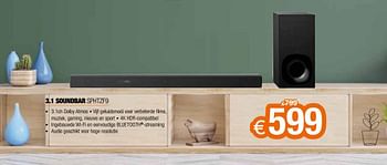 Promoties Sony 3.1 soundbar sphtzf9 - Sony - Geldig van 01/10/2019 tot 31/10/2019 bij Expert