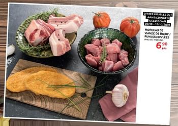 Promotions Morceau de viande de boeuf - Produit maison - Alvo - Valide de 09/10/2019 à 15/10/2019 chez Alvo