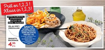 Promotions Spaghetti bolognaise - Produit maison - Alvo - Valide de 09/10/2019 à 15/10/2019 chez Alvo