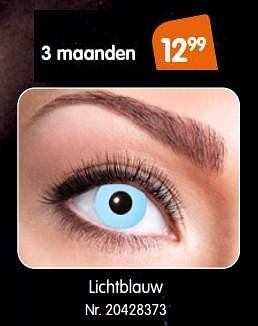 Promoties Maak je look spectaculair met onze contactlenzen lichtblauw - Huismerk - Fun - Geldig van 04/10/2019 tot 29/10/2019 bij Fun