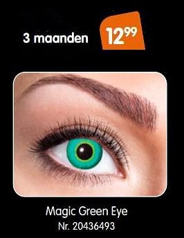 Promoties Maak je look spectaculair met onze contactlenzen magic green eye - Huismerk - Fun - Geldig van 04/10/2019 tot 29/10/2019 bij Fun
