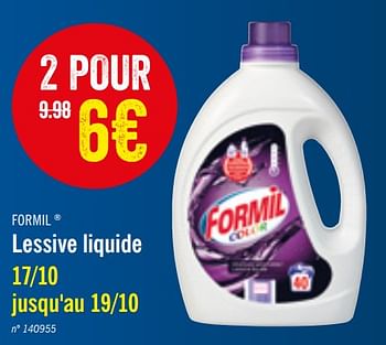 Promoties Lessive liquide - Formil - Geldig van 14/10/2019 tot 19/10/2019 bij Lidl