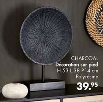 Promotions Charcoal décoration sur pied - Produit maison - Casa - Valide de 30/09/2019 à 27/10/2019 chez Casa